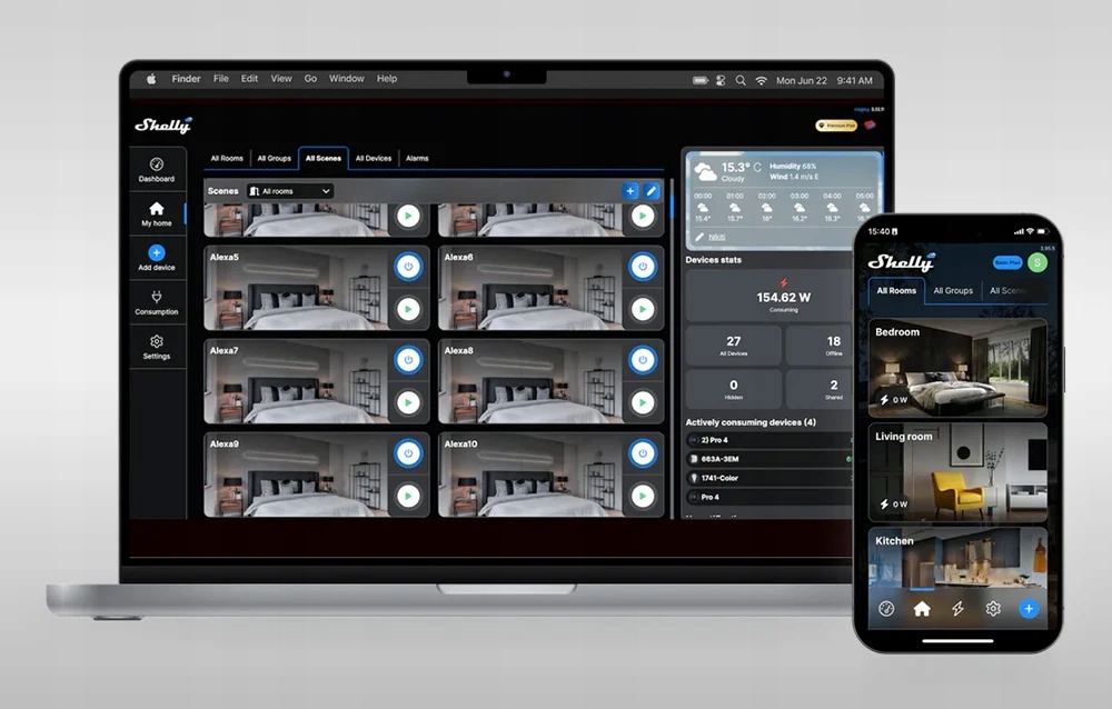 Shelly Ściemniacz Światła Dla Systemu DALI Dimmer Gen 3 Procesor ESP32-C3