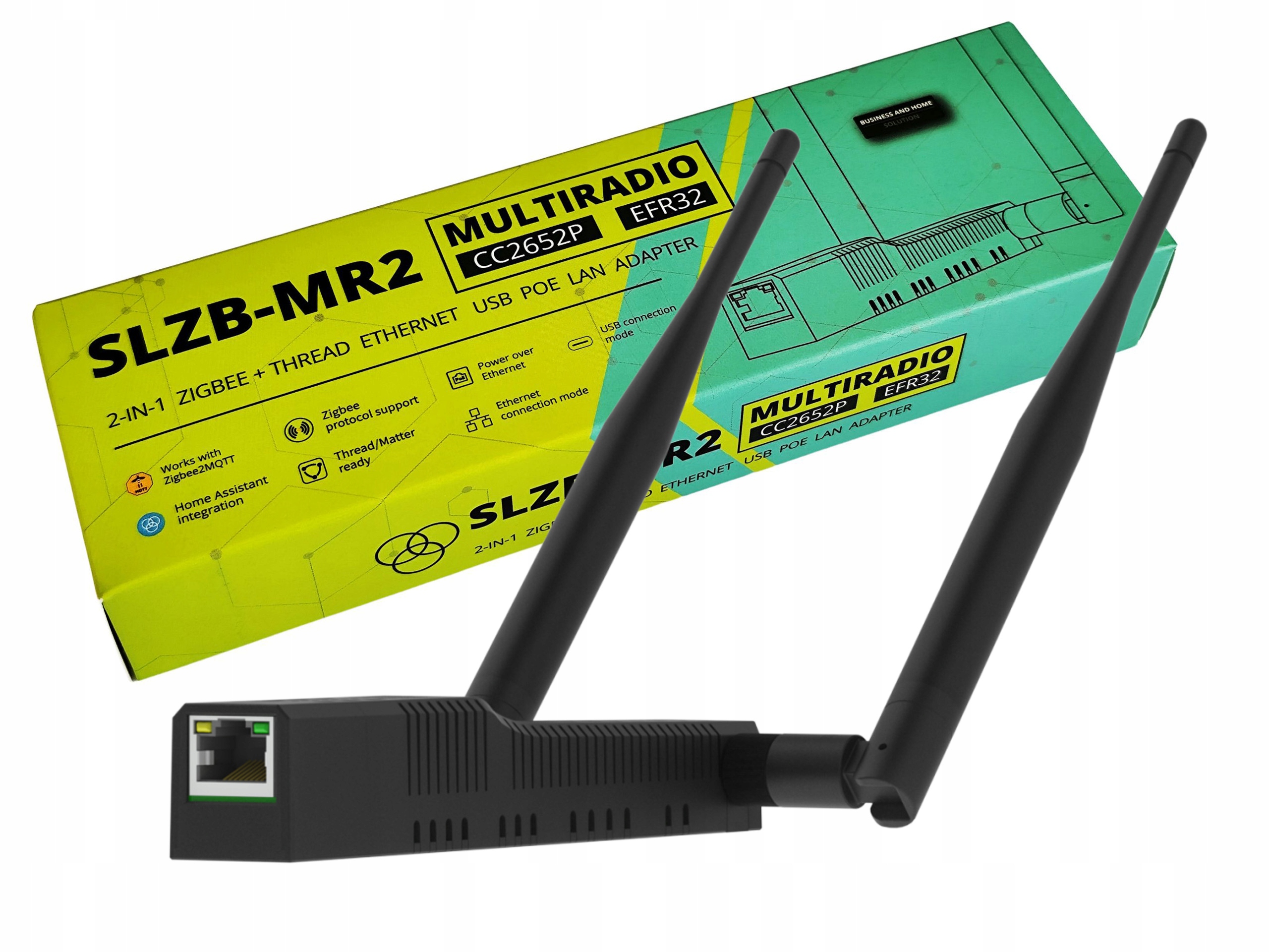 Adapter SLZB-MR2 ZigBee Thread Matter ESP32 CC2652P EFR32MG21 PoE WiFi LAN