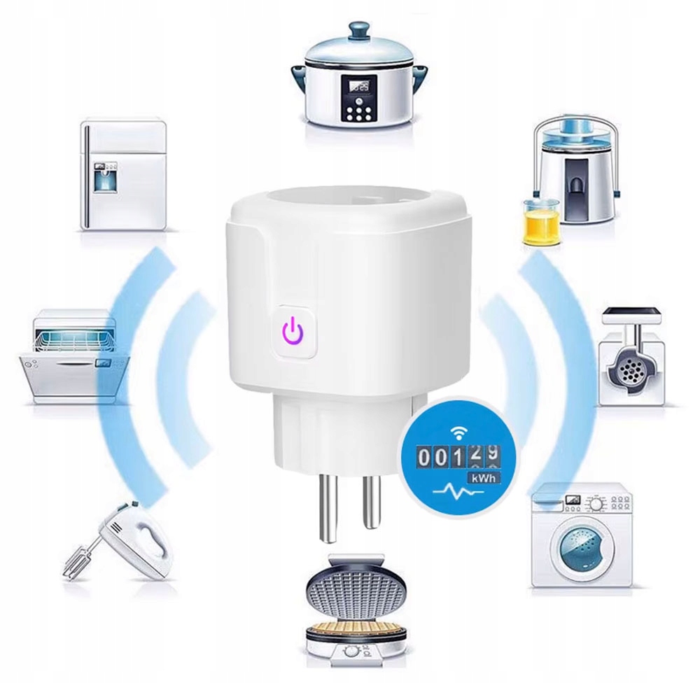 Inteligentne Gniazdko 16A Pomiar Matter WiFi Homekit Google Home Alexa