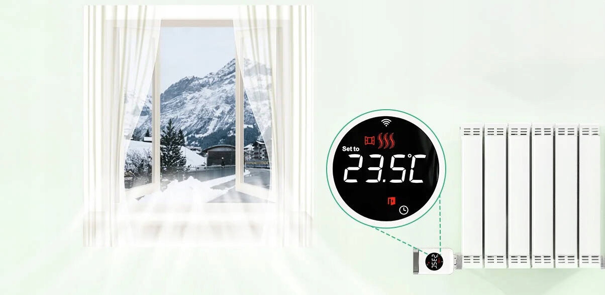 Inteligentna Głowica Termostatyczna GTZ09 ZigBee 3.0 TUYA Smart Life