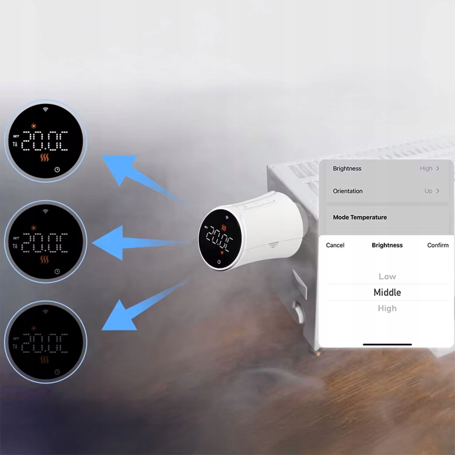 Głowica termostatyczna GTZ07 ZigBee TUYA Smart Life Termostat Grzejnikowy