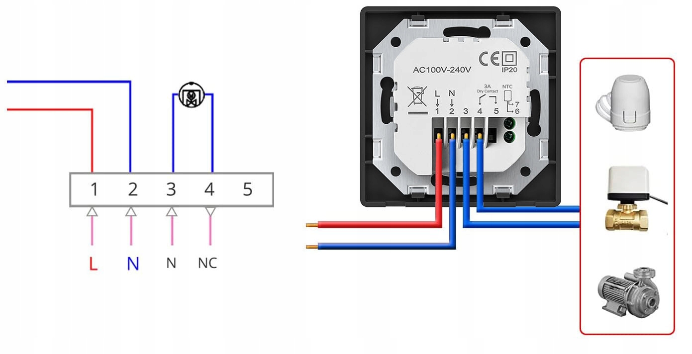 Inteligentny Termostat Zwierny Piec Bojler 3A Czarny ZigBee TUYA PSMART