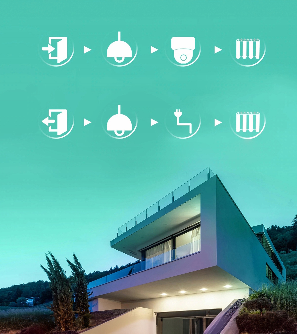 Włącznik Pilot Scen 4 Kanały 12 Program ZigBee TUYA Bezprzewodowy