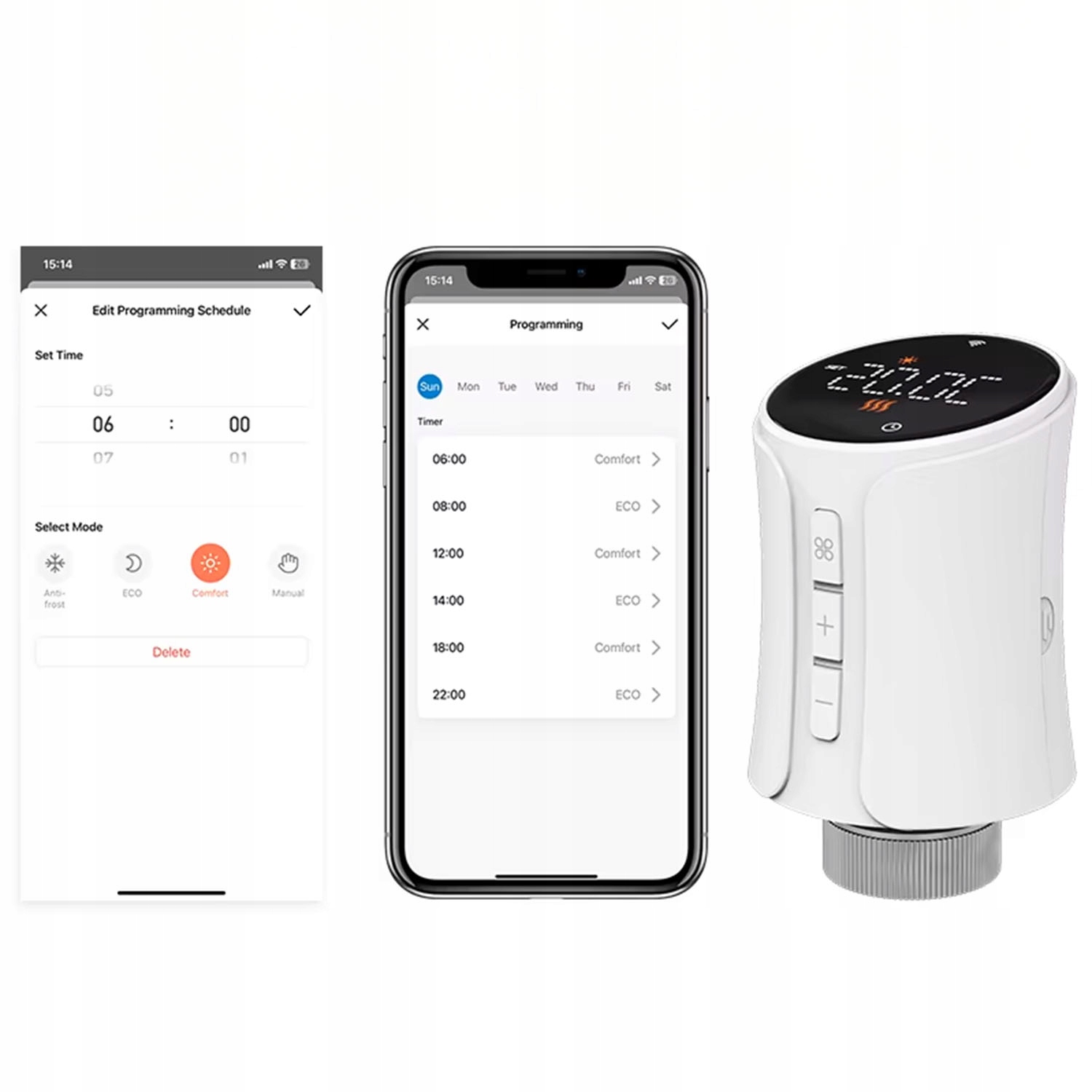 Głowica termostatyczna GTZ07 ZigBee TUYA Smart Life Termostat Grzejnikowy