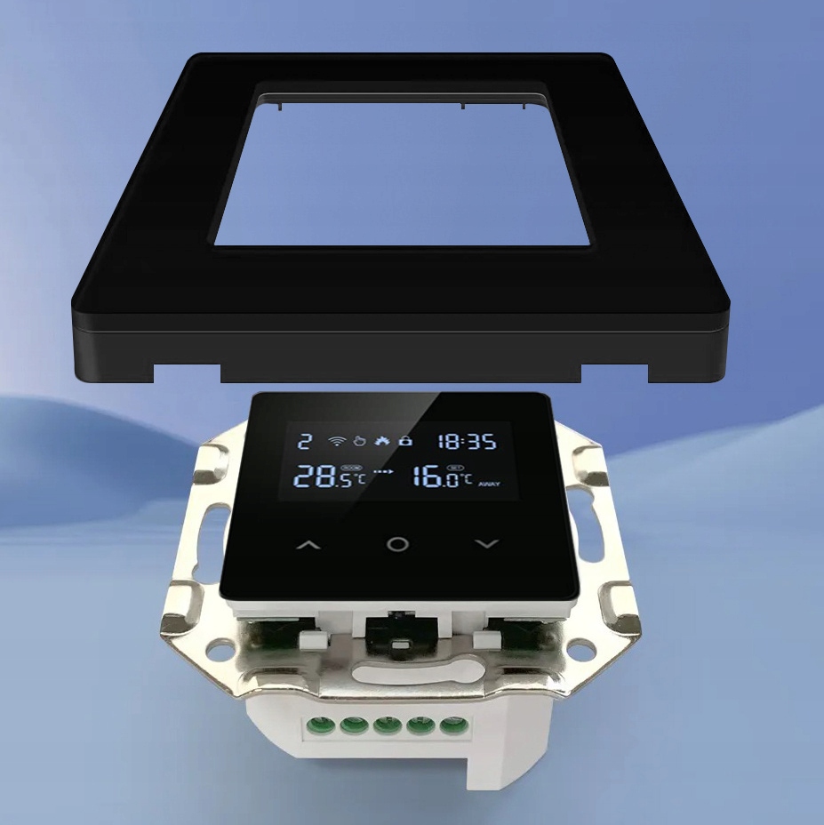 Inteligentny Termostat Zwierny Piec Bojler 3A Czarny ZigBee TUYA PSMART