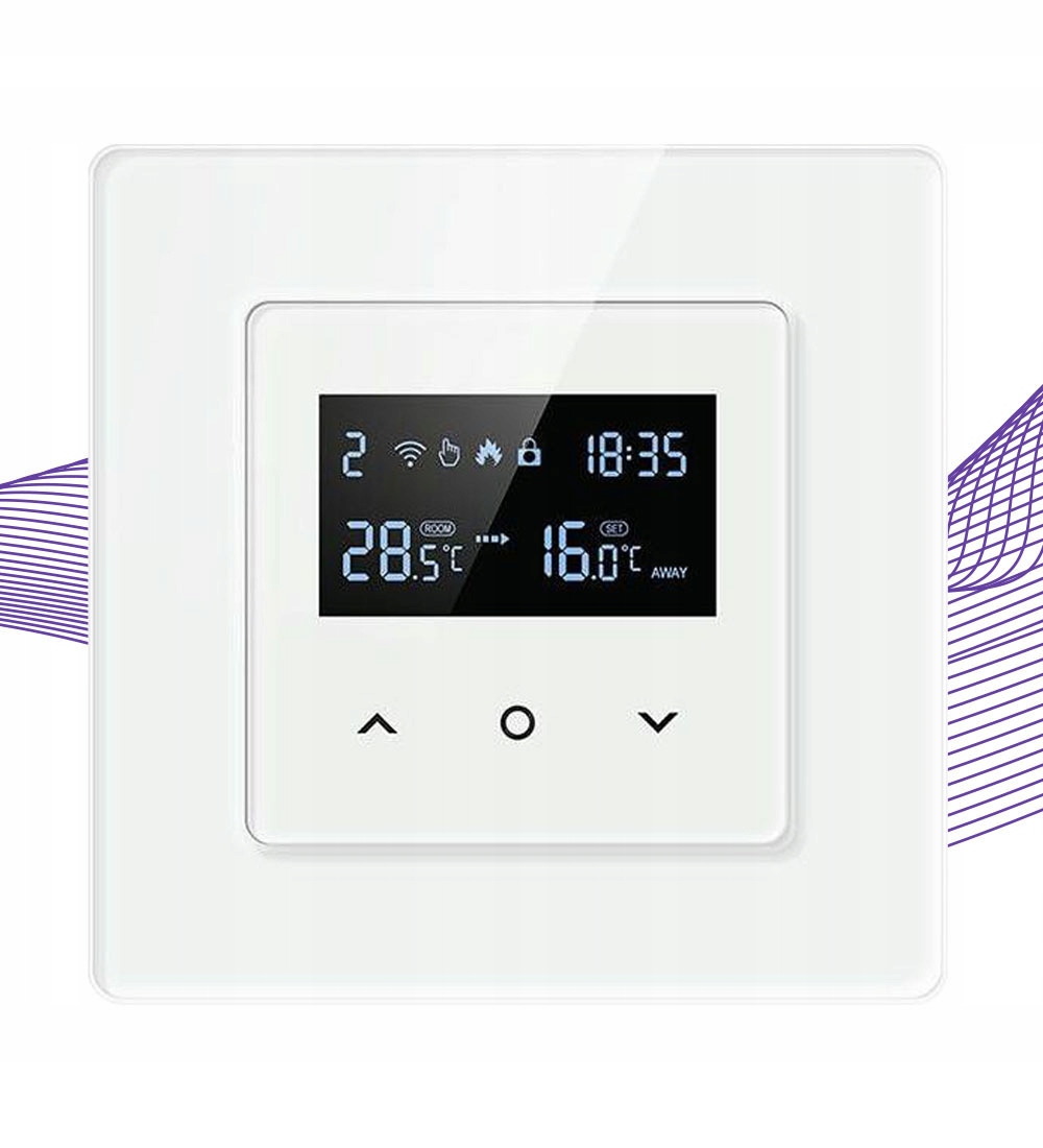 Inteligentny Termostat Zwierny Piec Bojler 3A Biały ZigBee TUYA PSMART