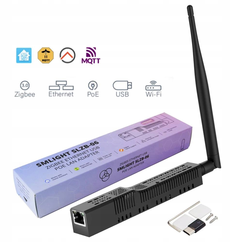 Koordynator SLZB-06 Zigbee CC2652P Ethernet PoE USB LAN WiFi Home Assistant