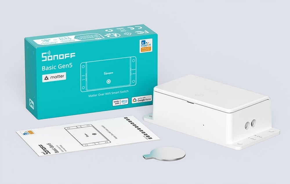 Sonoff Basic R5 Gen5 BASIC-1GS Inteligentny Przełącznik WiFi Matter 10A