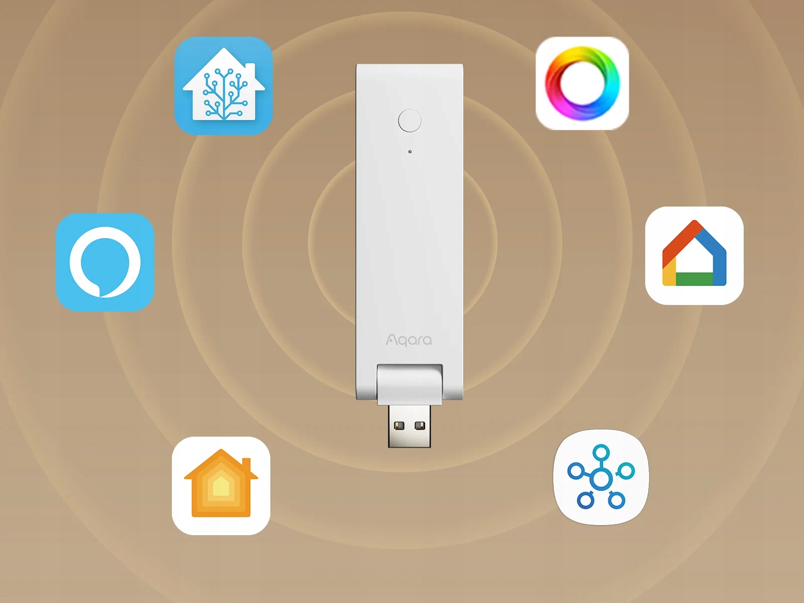 Aqara M100 USB Zigbee Thread Hub Mostek Matter Centralka Smart Home