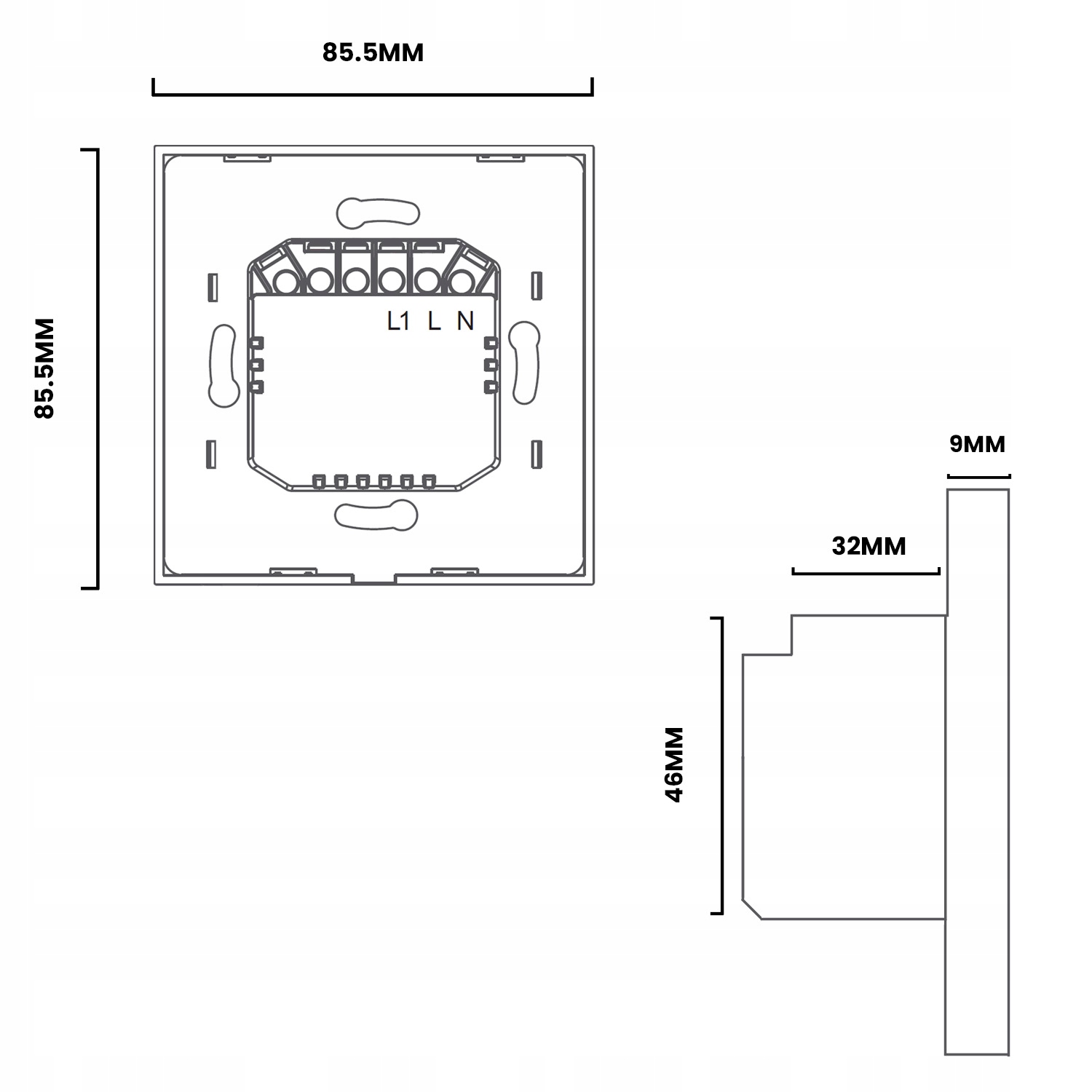 Inteligentny Przełącznik 1 Kanał Opcjonalna Żyła N ZigBee TUYA Smart Life