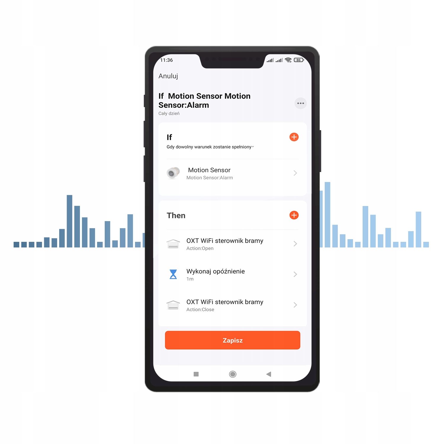 OXT Moduł z sensorem do bramy garażu WiFi TUYA