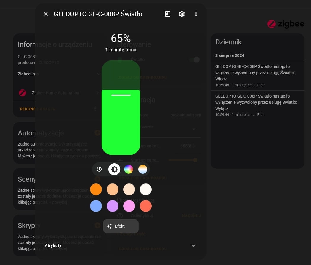 Mini Kontroler 5w1 do Taśm i Pasków LED RGB CCT ZigBee TUYA Home Assistant