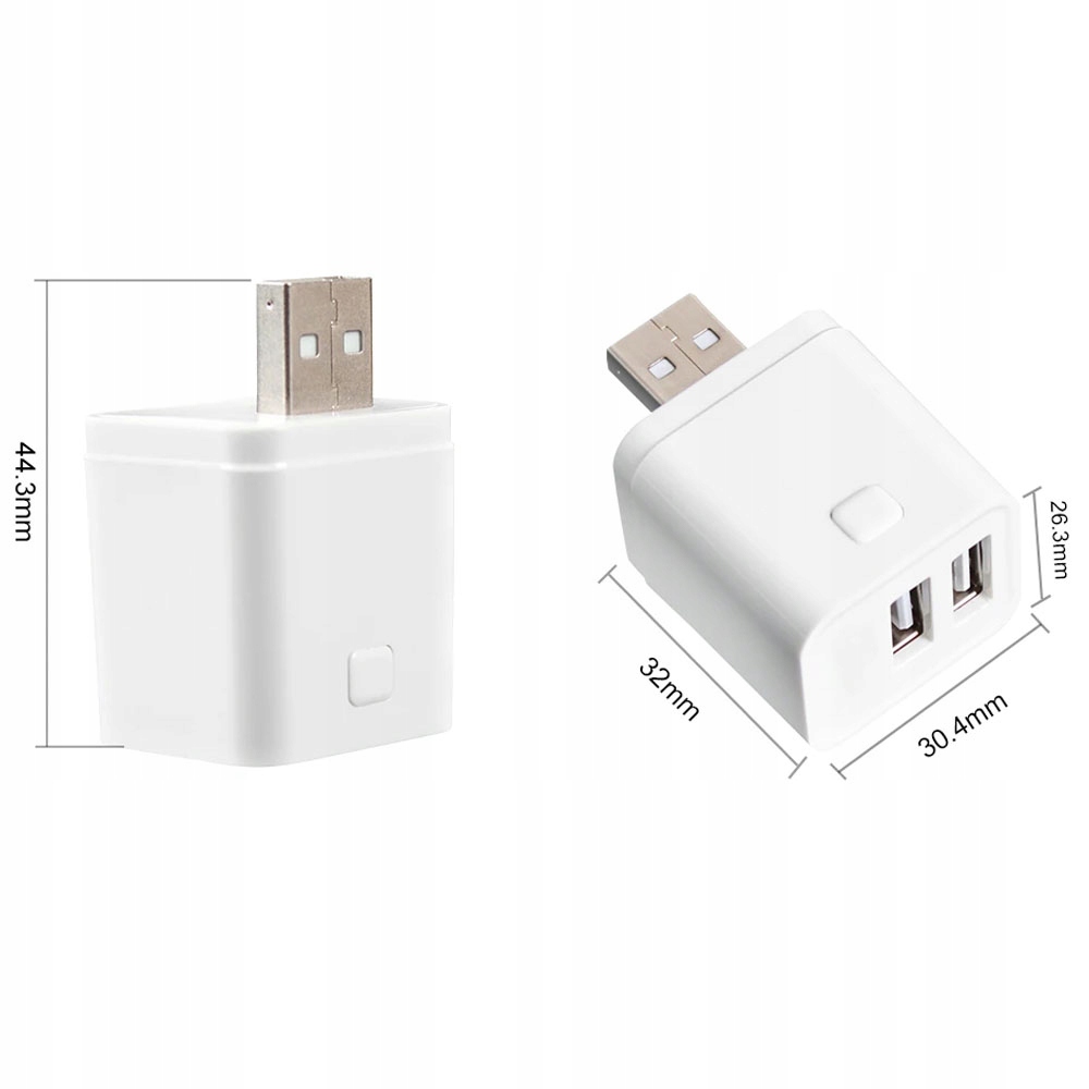 Inteligentny Mini Przełącznik Adapter USB 2 port 5-12V ZigBee TUYA Smart