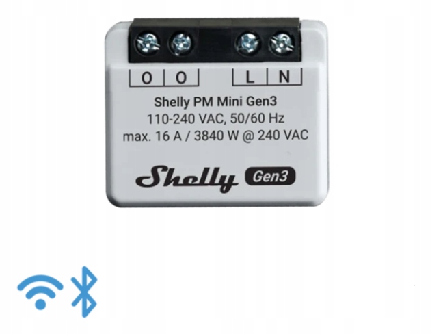 Shelly PM Mini Gen3 Pomiar Mocy do 16A WiFi Matter