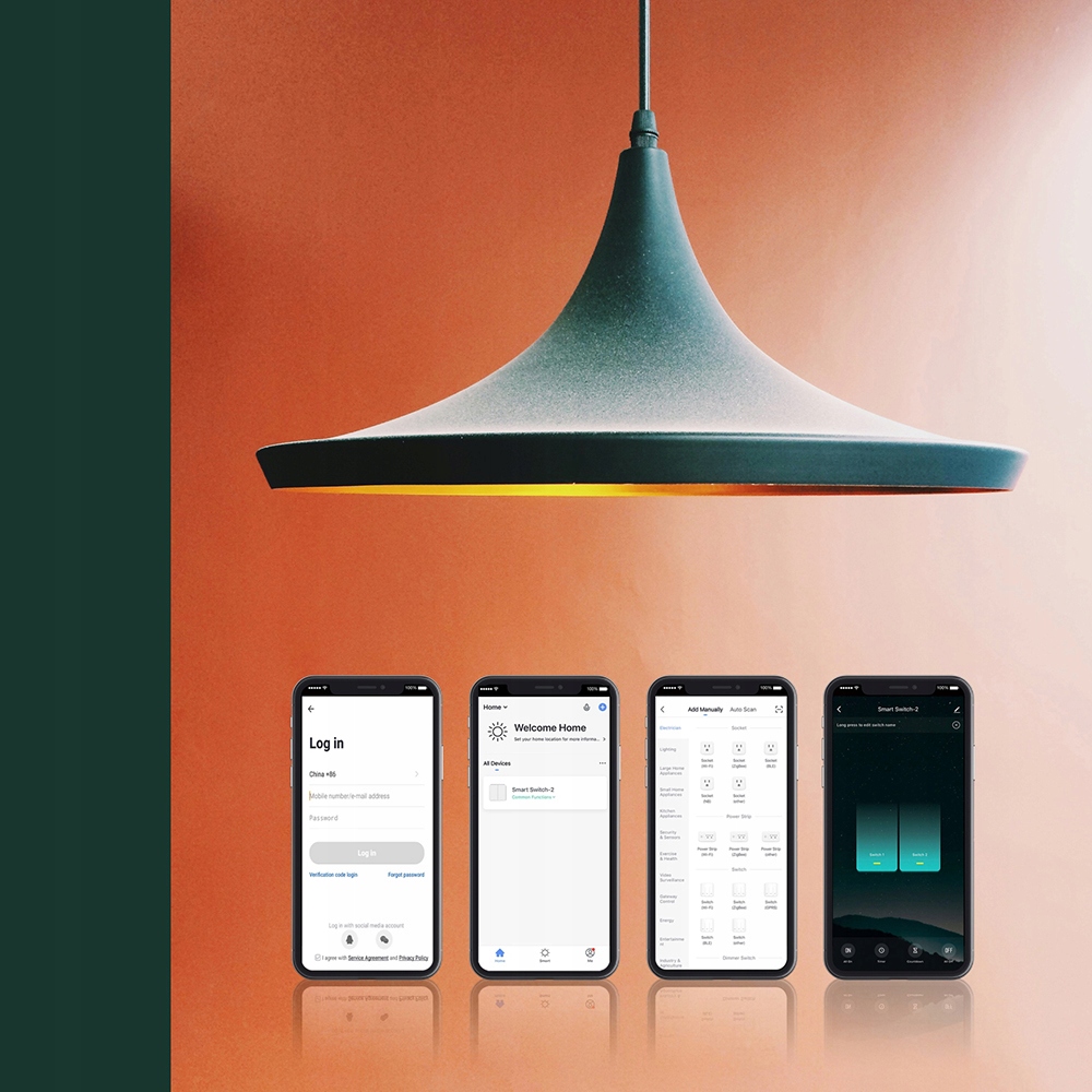 Włącznik Pilot Scen 4 Kanały 12 Program ZigBee TUYA Bezprzewodowy