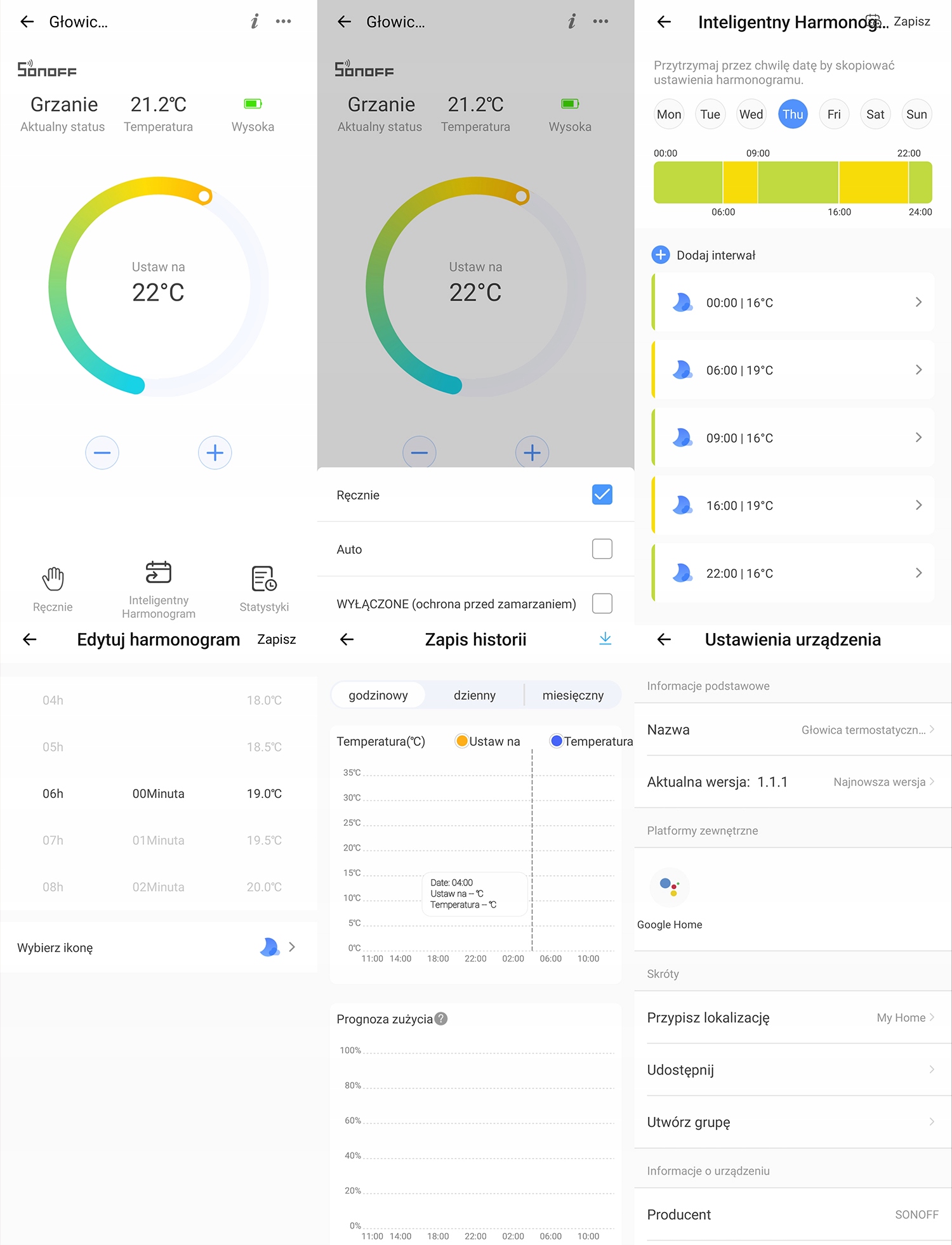 Inteligentna Głowica Termostatyczna Sonoff TRV ZigBee eWelink