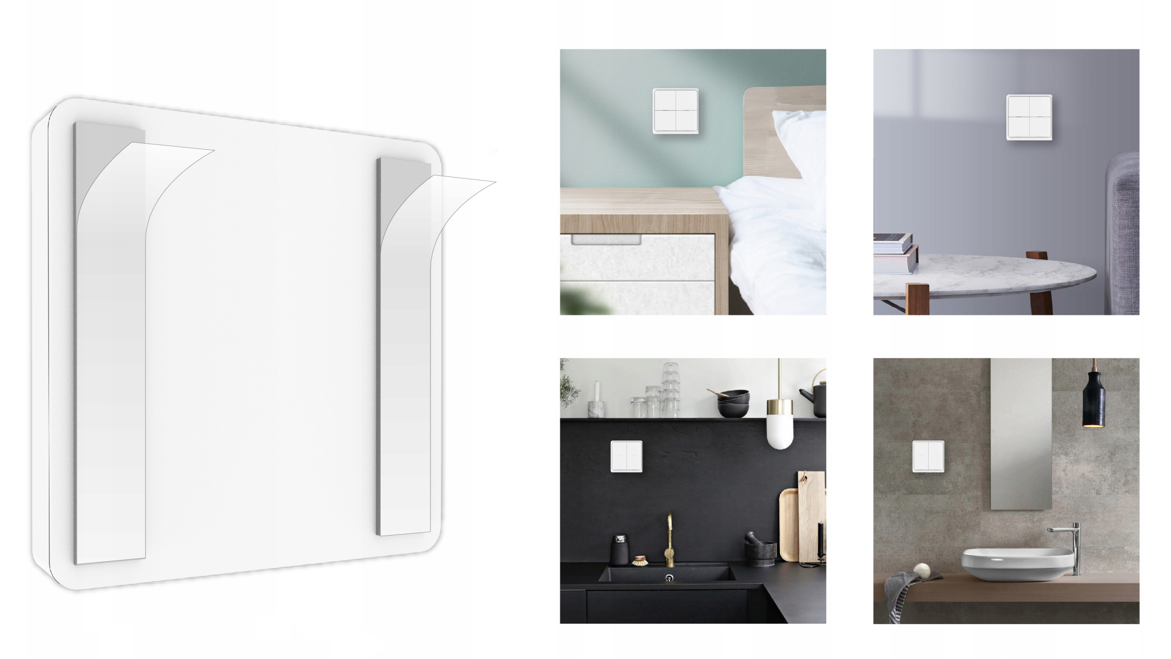 Włącznik Pilot Scen 4 Kanały 12 Program ZigBee TUYA Bezprzewodowy