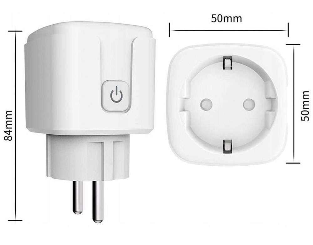 Inteligentne Gniazdko 16A Pomiar Matter WiFi Homekit Google Home Alexa