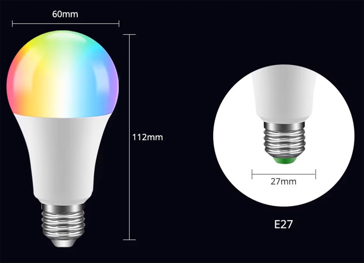 Inteligentna Żarówka LED E27 Matter WiFi HomeKit Google Home Alexa