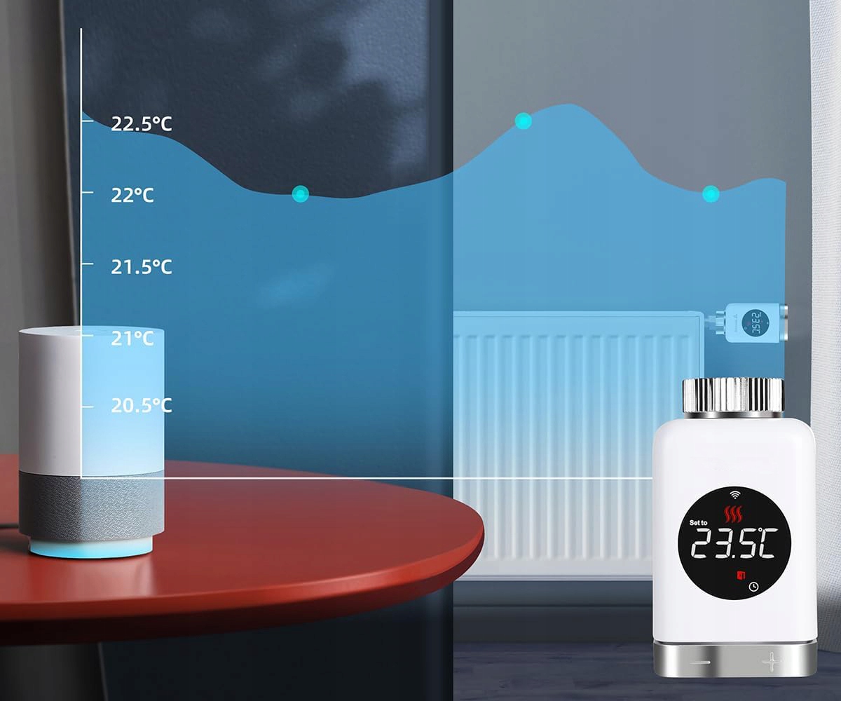 Inteligentna Głowica Termostatyczna GTZ09 ZigBee 3.0 TUYA Smart Life