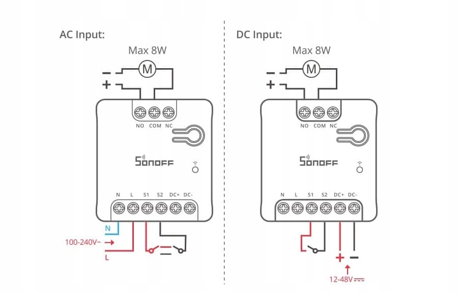 Sonoff MINI-D bezpotencjałowy beznapięciowy przekaźnik Matter WiFi eWeLink
