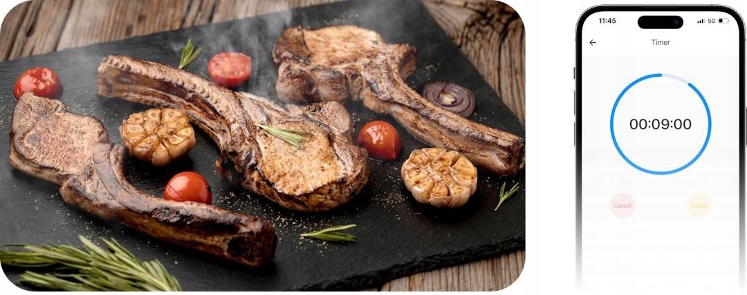 SONOFF Termometr Do Mięsa BBQ BMT01 Pomiar Od 0 Do 300 Stopni Bluetooth