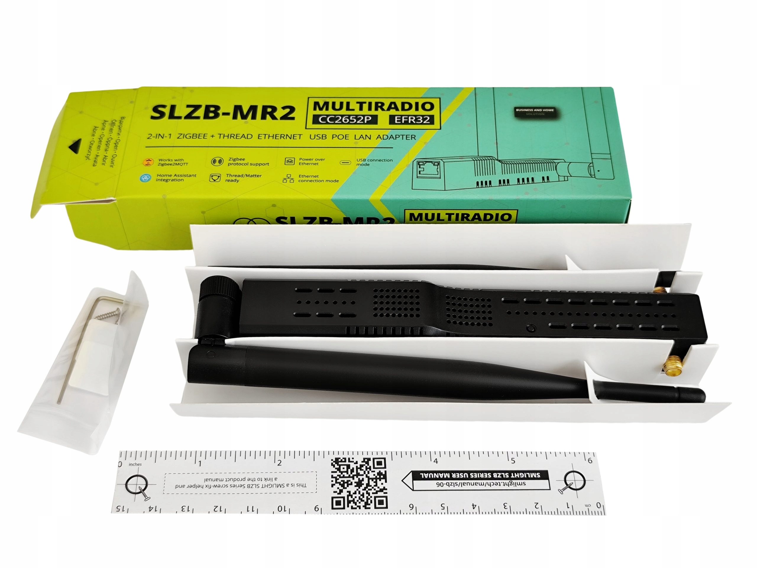 Adapter SLZB-MR2 ZigBee Thread Matter ESP32 CC2652P EFR32MG21 PoE WiFi LAN