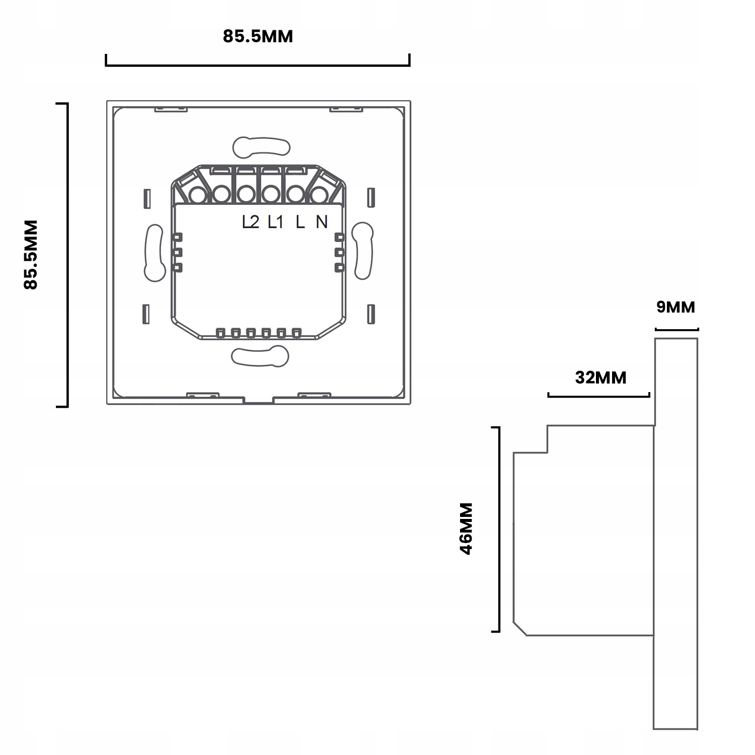 Inteligentny Przełącznik 2 Kanały Opcjonalna Żyła N ZigBee TUYA Smart Life
