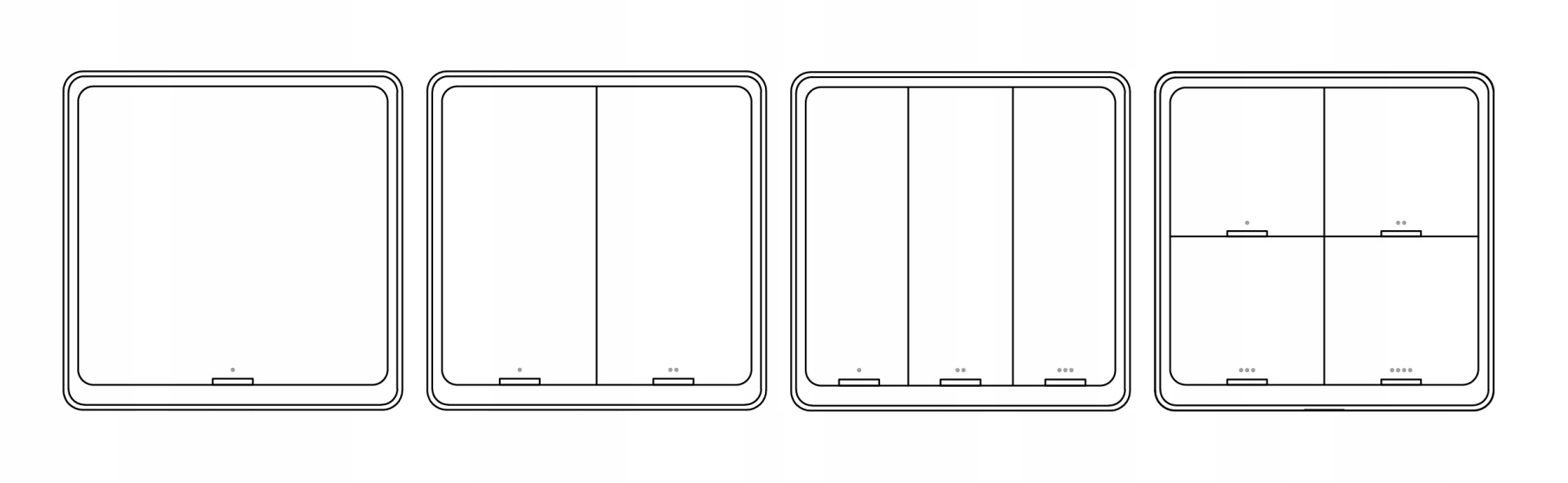 Włącznik Pilot Scen 4 Kanały 12 Program ZigBee TUYA Bezprzewodowy