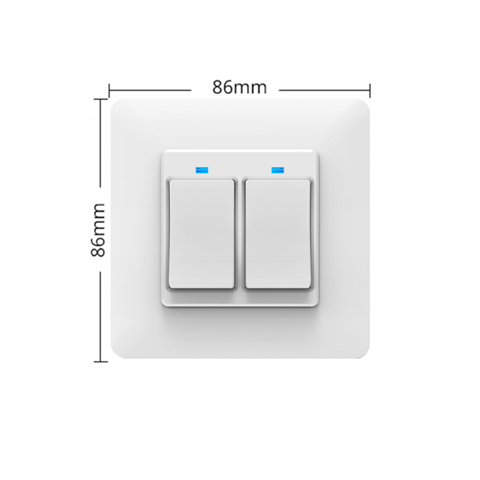 Przełącznik Włącznik 2 Obwody ZigBee TUYA Przycisk PSMART Biały