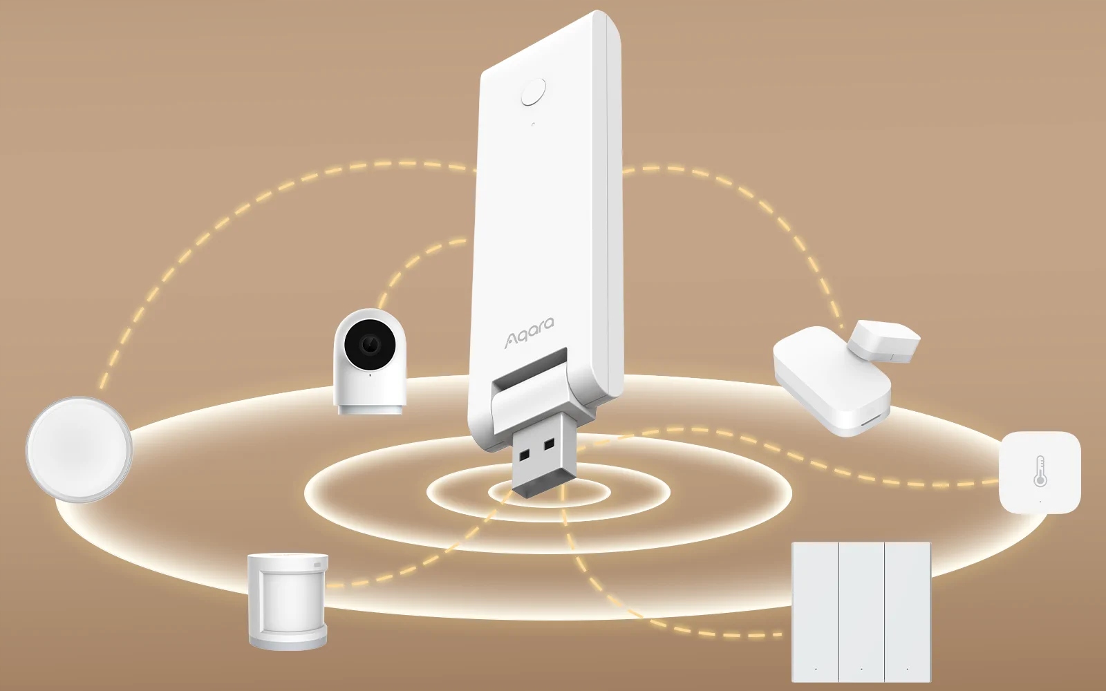 Aqara M100 USB Zigbee Thread Hub Mostek Matter Centralka Smart Home