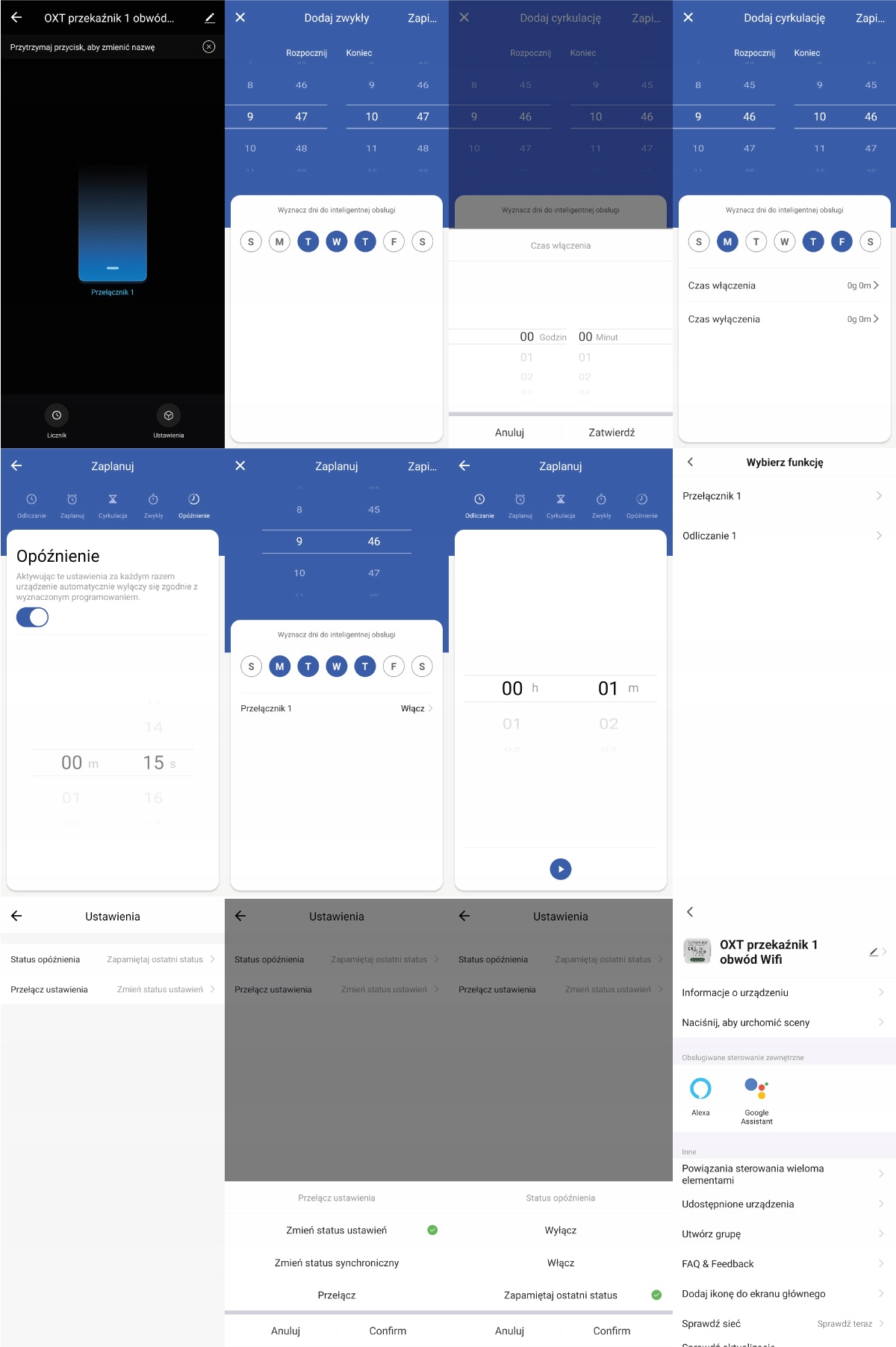 OXT Mini Moduł Przekaźnik Beznapięciowy WiFi TUYA