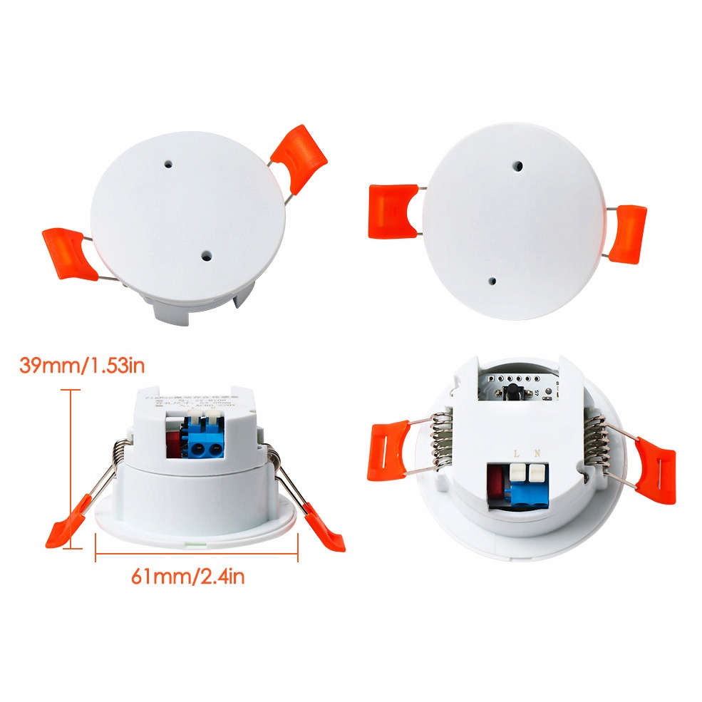 Czujnik Radar Obecności Jasności Oświetlenie 230V WiFi 120° TUYA OXT