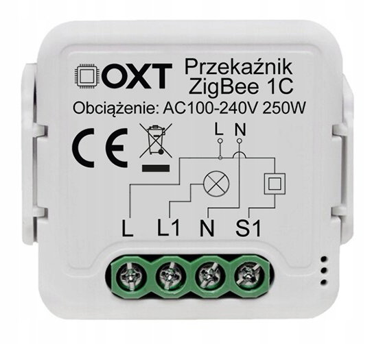 OXT Mini Przekaźnik 1 Obwód ZigBee TUYA 10A