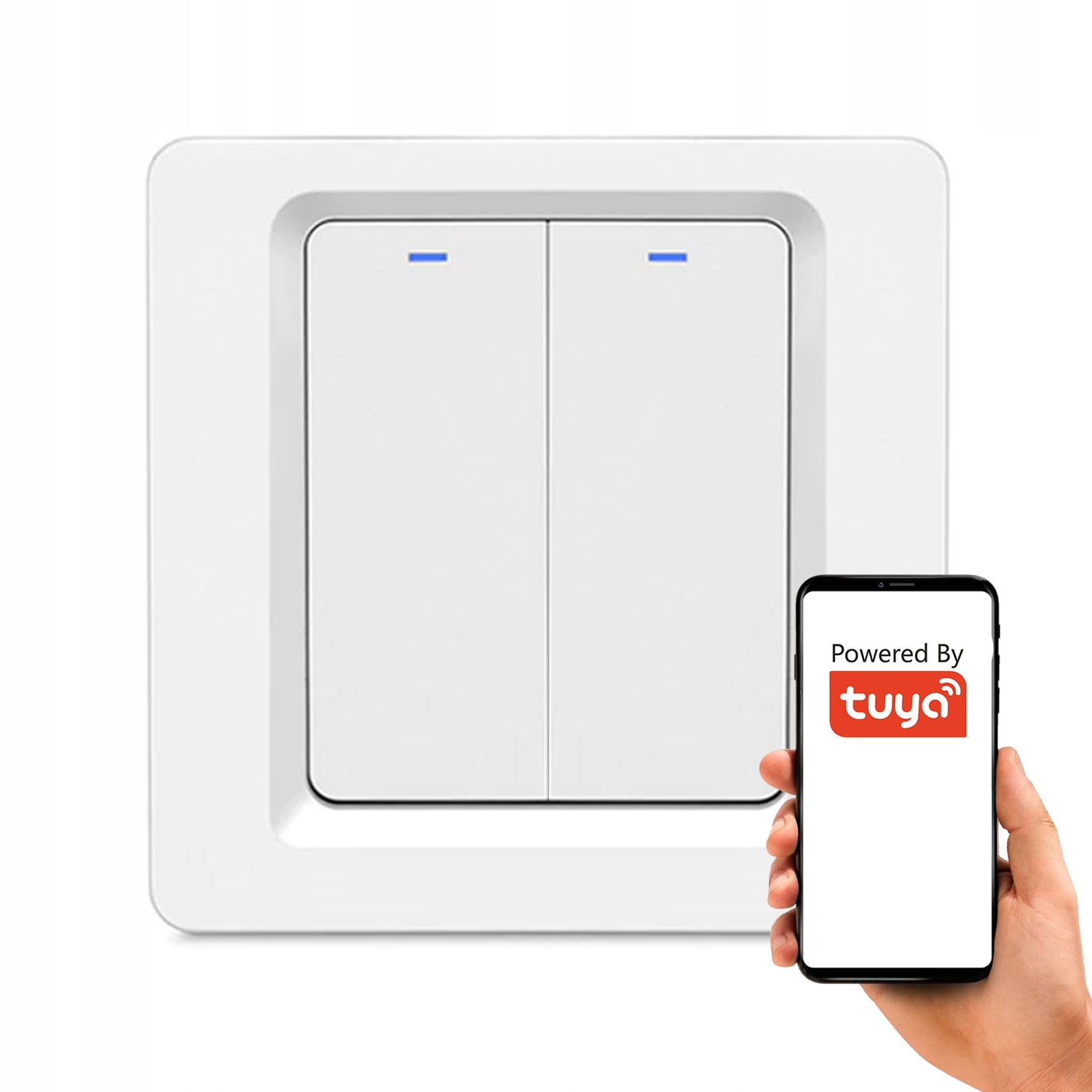 Inteligentny Przełącznik 2 Kanały Opcjonalna Żyła N ZigBee TUYA Smart Life