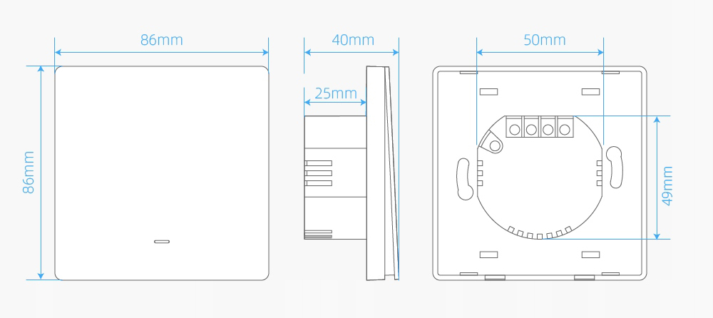 Włącznik Przełącznik 1 Obwód ZigBee TUYA Smart Biały Seria EM Zigbee2MQTT
