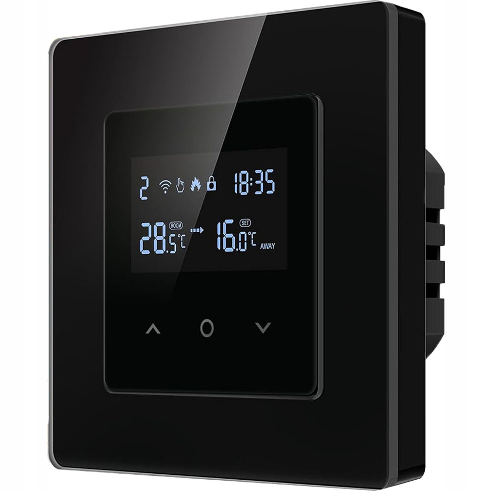 Inteligentny Termostat Zwierny Piec Bojler 3A Czarny ZigBee TUYA PSMART