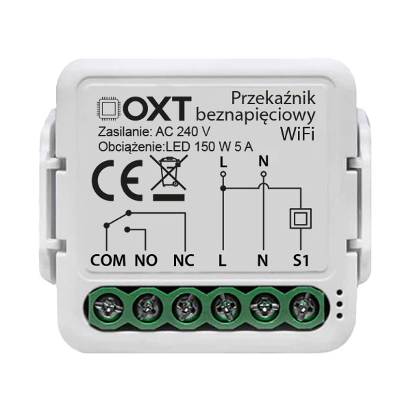 OXT Mini Moduł Przekaźnik Beznapięciowy WiFi TUYA