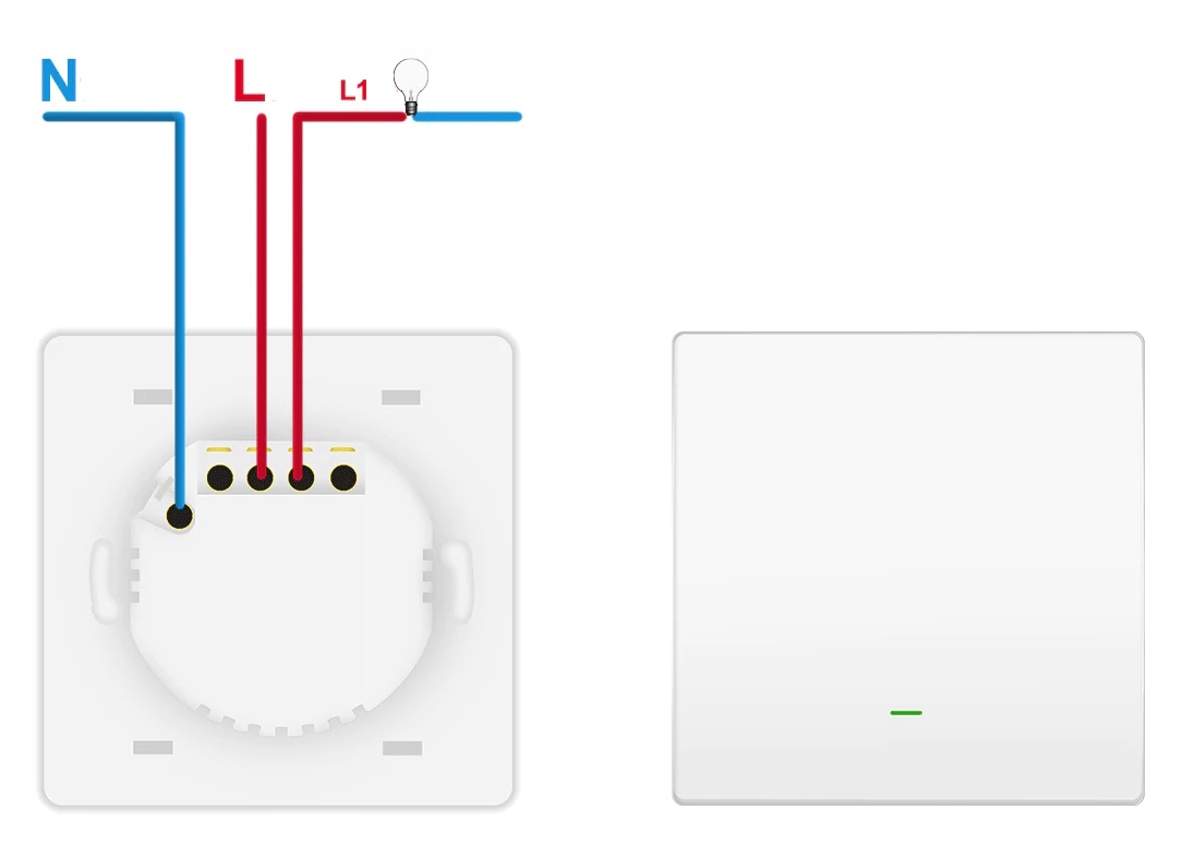 Włącznik Przełącznik 1 Obwód ZigBee TUYA Smart Biały Seria EM Zigbee2MQTT