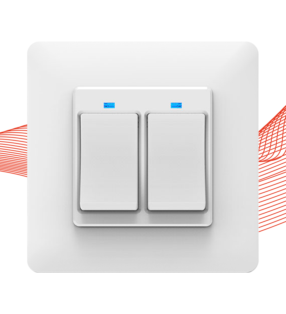 Przełącznik Włącznik 2 Obwody ZigBee TUYA Przycisk PSMART Biały