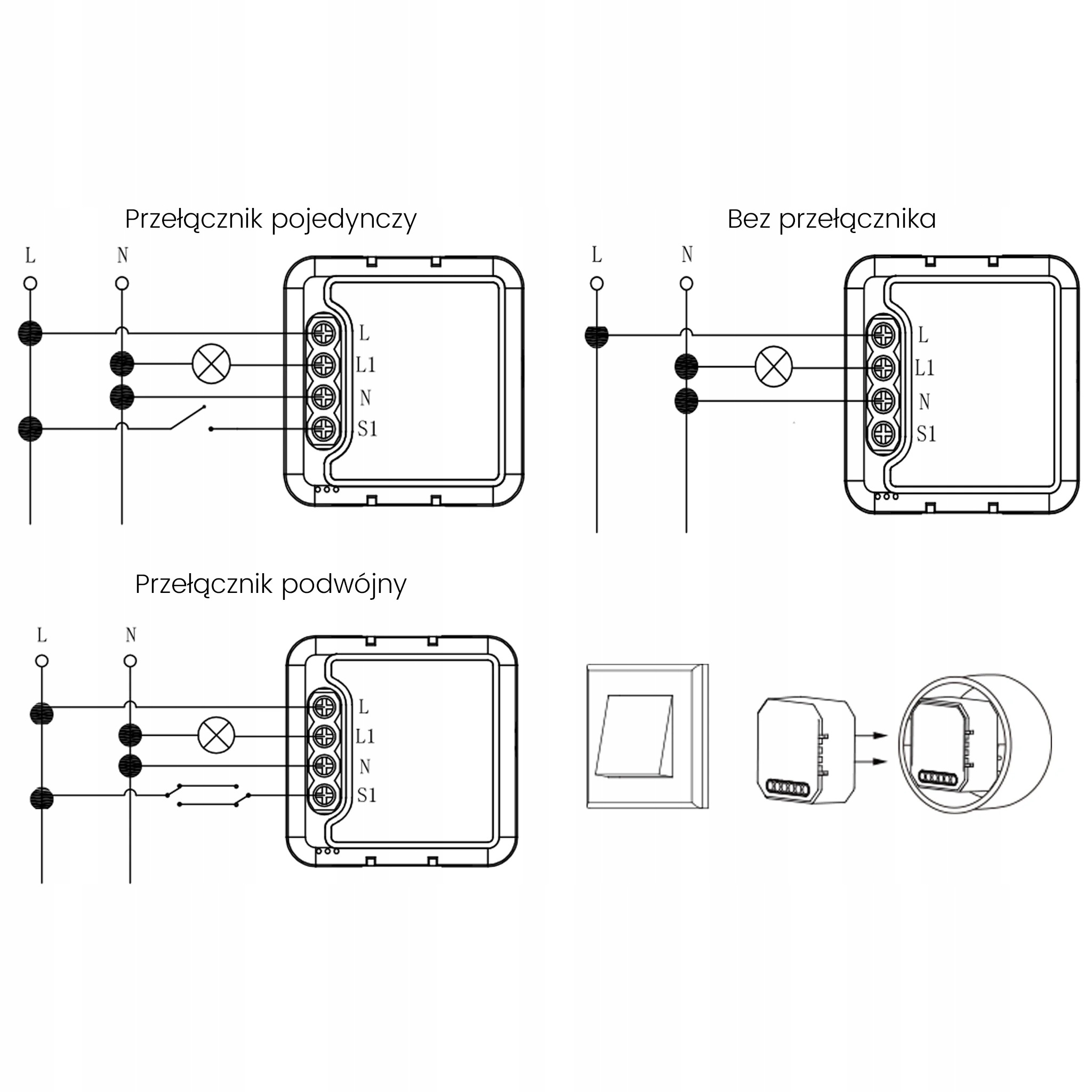 OXT Mini Przekaźnik 1 Obwód Matter WiFi HomeKit Google Home Alexa TUYA