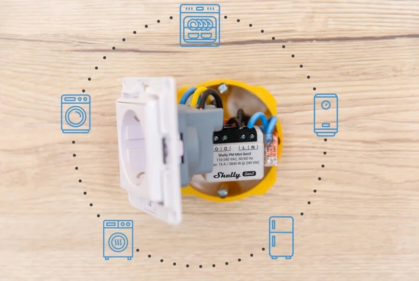Shelly PM Mini Gen3 Pomiar Mocy do 16A WiFi Matter