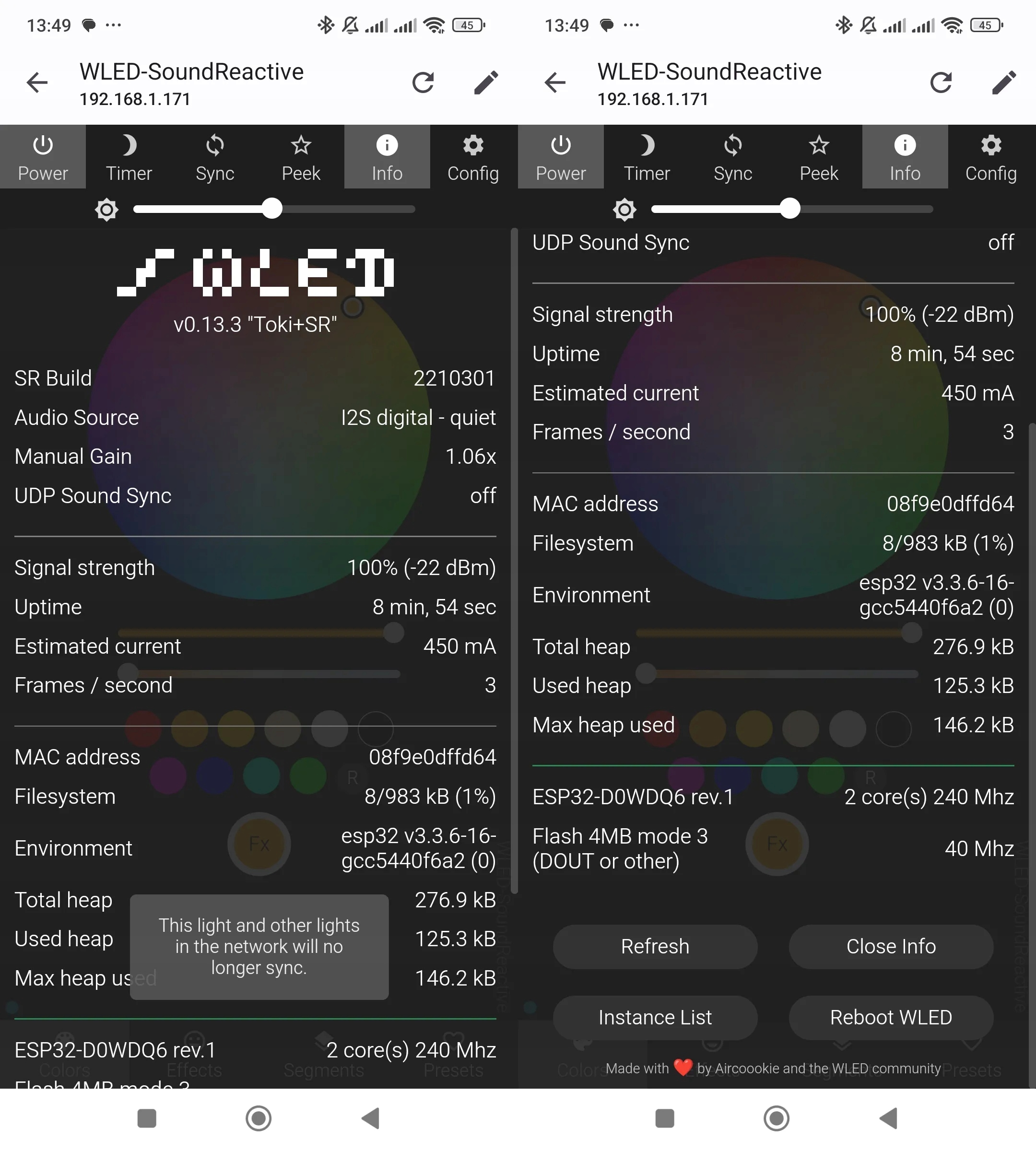 Kontroler LED RGBIC ESP32 5~24V 15A Mikrofon WiFi WLED Home Assistant MQTT