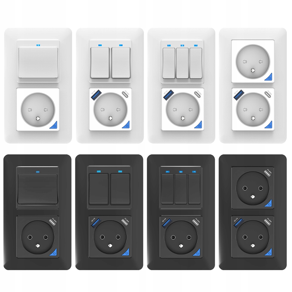 Inteligentne gniazdo z pomiarem prądu USB ZigBee TUYA PSMART białe
