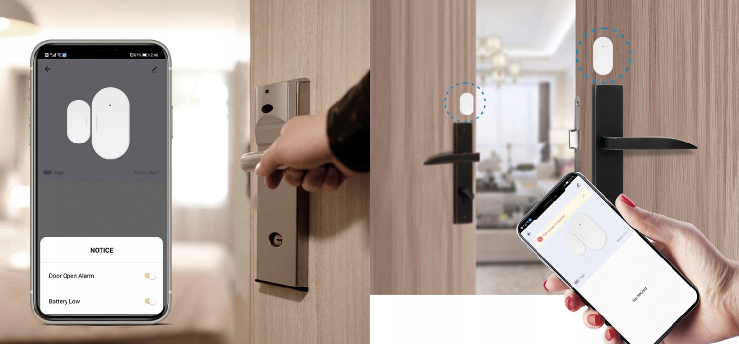 Czujnik Otwarcia Drzwi Okien Kontaktron CS ZigBee TUYA Smart Life