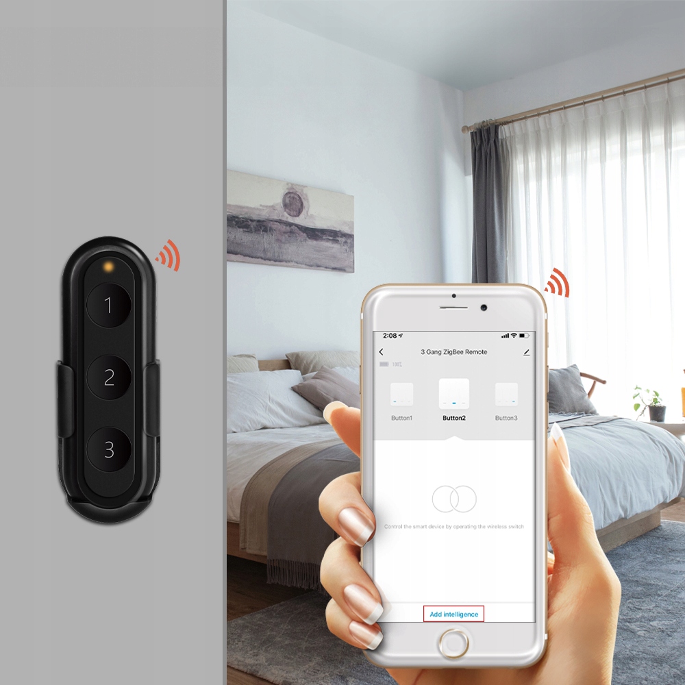 Pilot Scen 3 Kanały 9 Programów ZigBee TUYA Smart Life Bezprzewodowy