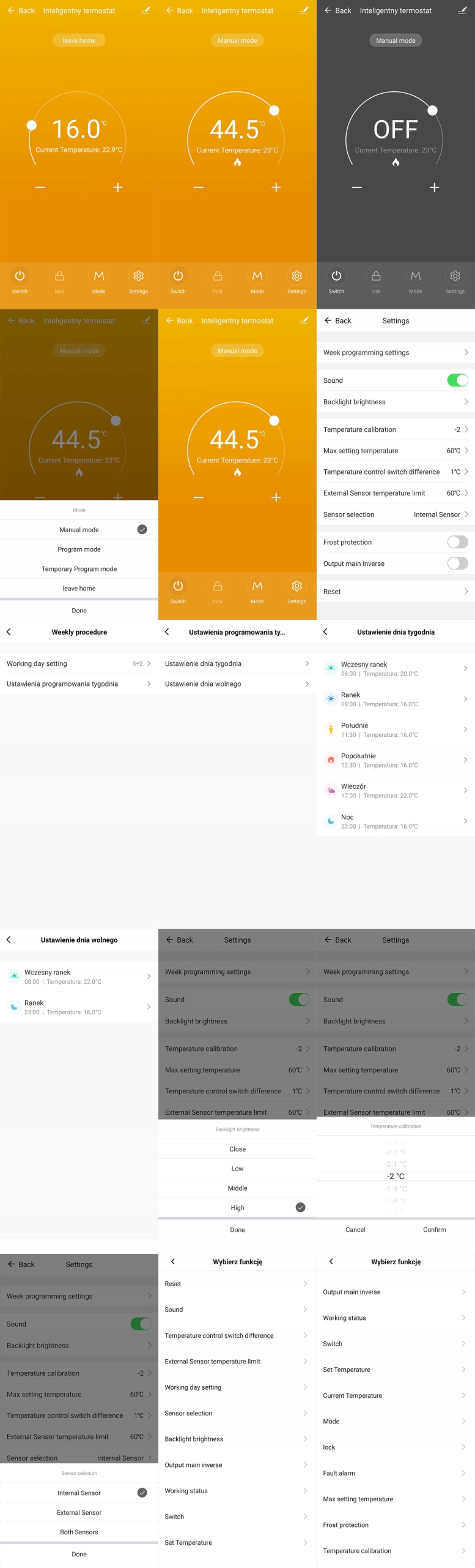 Inteligentny Termostat Zwierny Piec Bojler 3A Czarny ZigBee TUYA PSMART
