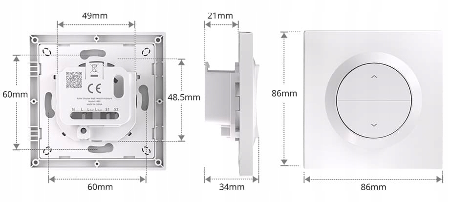 Sonoff ERBS Orb Fusion Włącznik Ścienny Do Przełącznika MINI-RBS MINI-ZBRBS