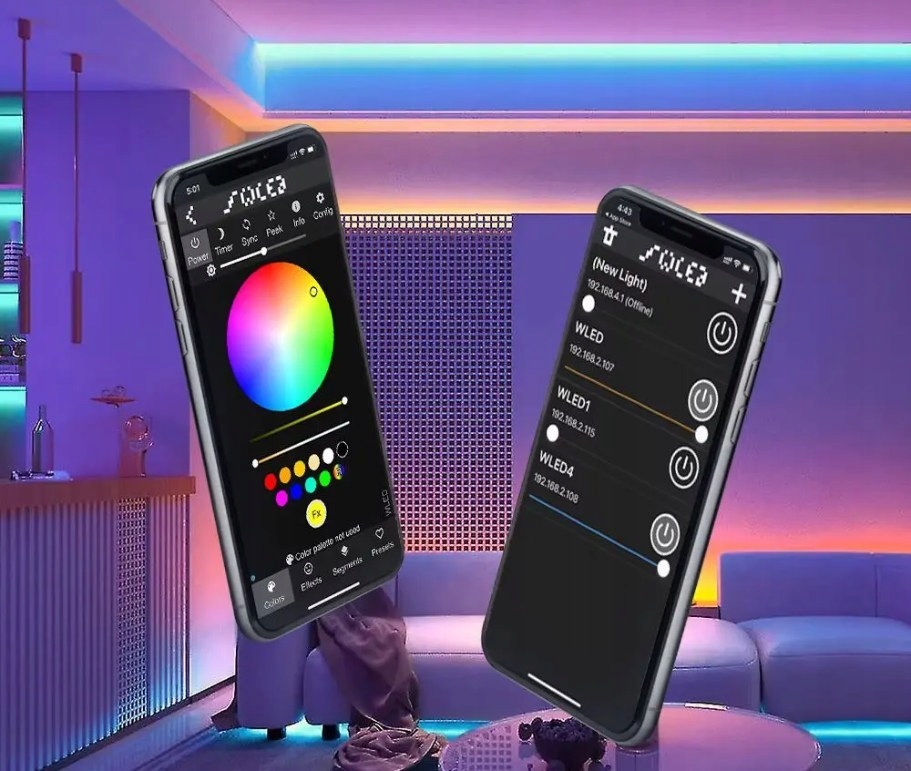 Inteligentny Kontroler WiFi PWM WLED do analogowych taśm LED Gledopto