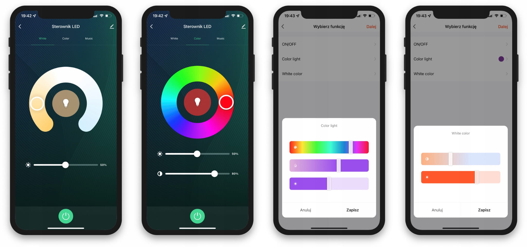 Mini Kontroler 5w1 do Taśm i Pasków LED RGB CCT ZigBee TUYA Home Assistant